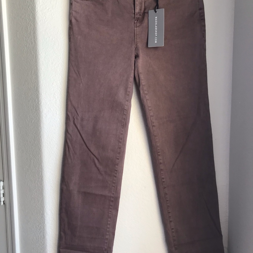 WL Wash Lab Vera Ankle Straight Soft Stretch Denim Size 29 Mauve Mid Rise Pants